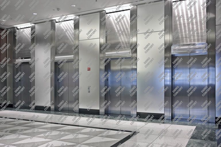 lobby with elevators